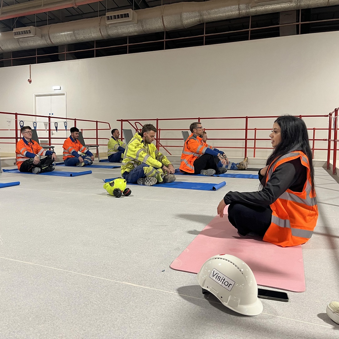British Gypsum Yoga and Mindfullness Event for a Corporate Wellbeing Day