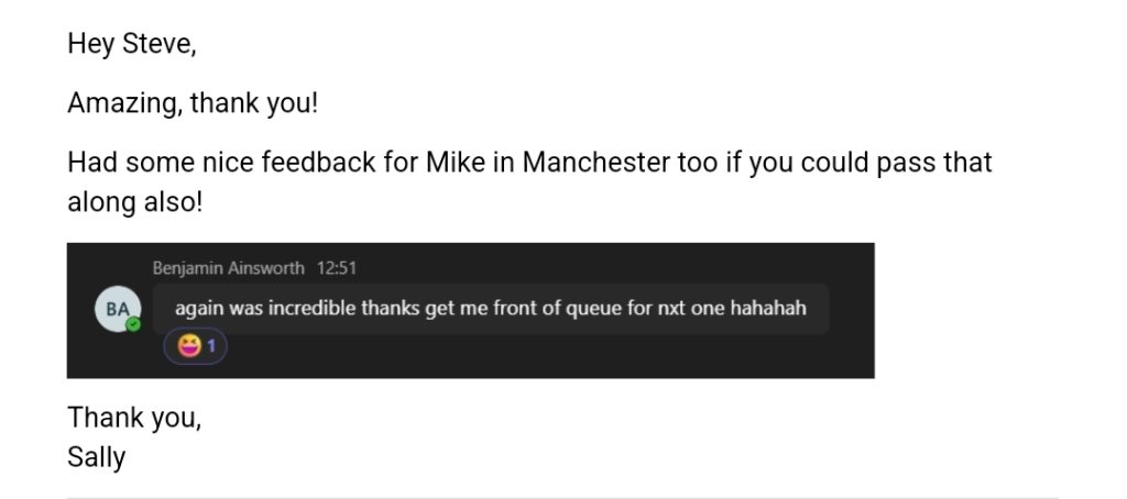 Mike Testimonial from Zuto in Manchester