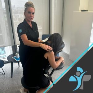 Benefits of chair massage at a conference