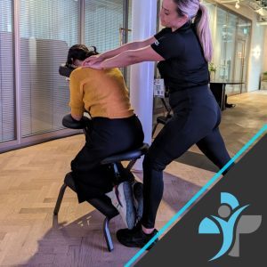 Bringing Chair Massage to Audible's workplace and their employees!