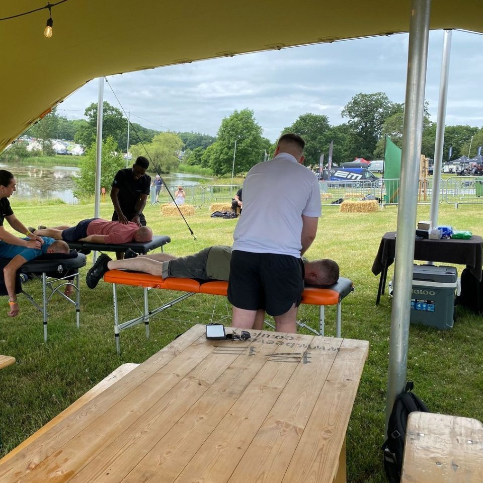 festival massage and backstage massage at festivals around the uk